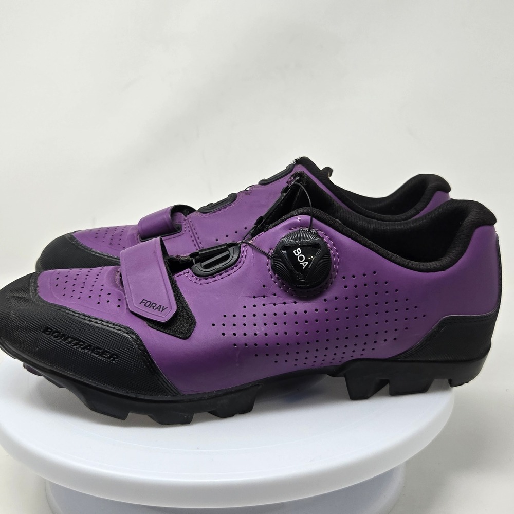 Bontrager Foray Mountain Bike Shoes Purple Black BOA Dial SPD Cleats Womens